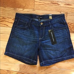 George & Martha Diane denim jean shorts 33 dark
